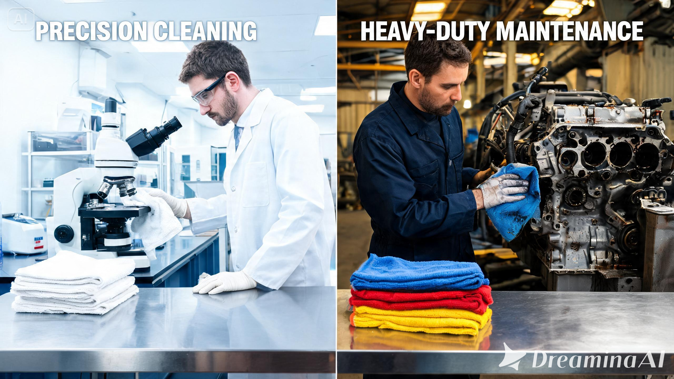 White vs. Colored Cotton Rags Which One Fits Your Industry?