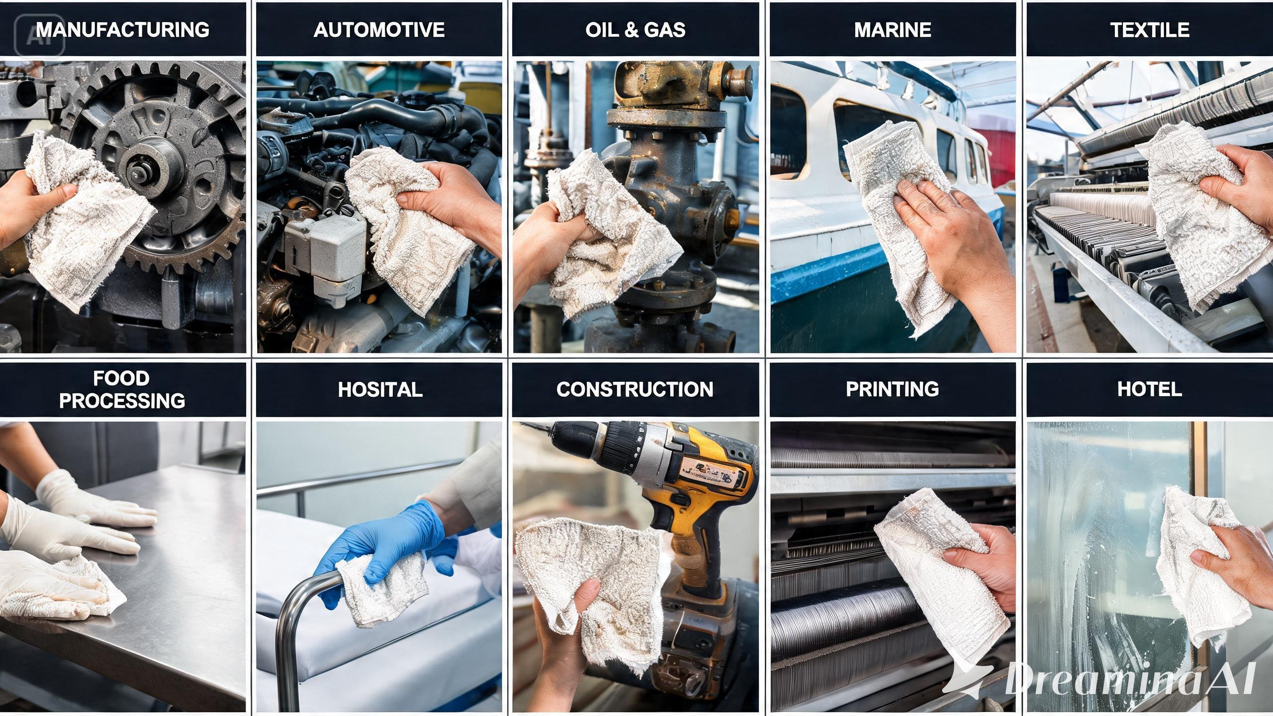 10 Essential Industries Where Cotton Cleaning Rags Make the Difference